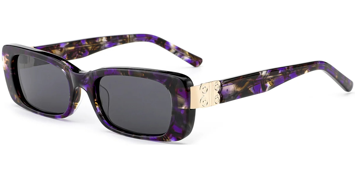 Lunettes de soleil rectangulaires en acétate SG7582