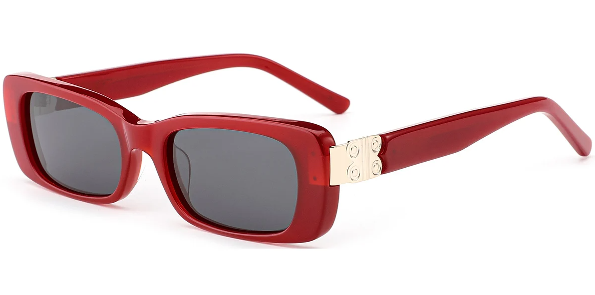 Lunettes de soleil rectangulaires en acétate SG7582