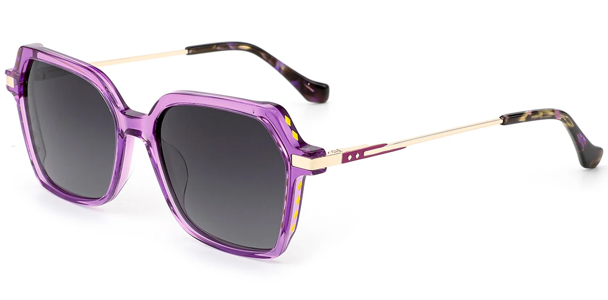 Quadratische Acetat-Sonnenbrille SG7862