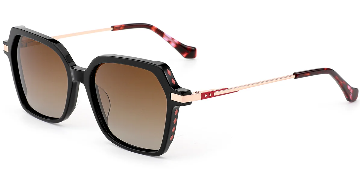 Quadratische Acetat-Sonnenbrille SG7862