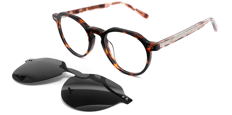 Acetate Oval Clip-Ons Frame F2570