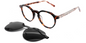 Acetate Oval Clip-Ons Frame F2570