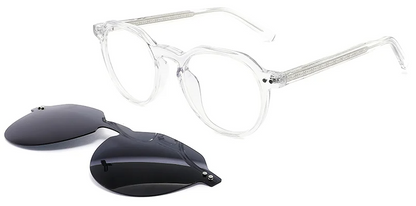 Acetate Oval Clip-Ons Frame F2570