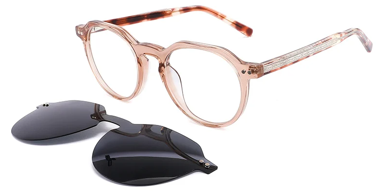 Acetate Oval Clip-Ons Frame F2570